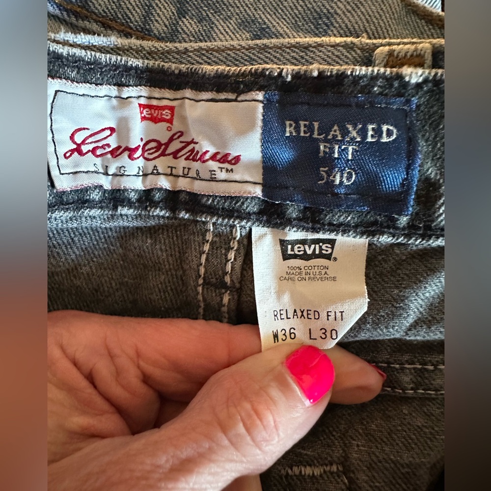 Levi Strauss Orange Tag Relaxed Fit 540 Men Gray Denim Jeans Vintage 1990’s - Picture 8 of 9